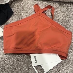 Sports bra, orange, XS